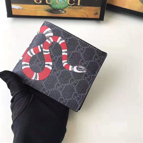 gucci supreme wallet used|kingsnake print gg supreme wallet.